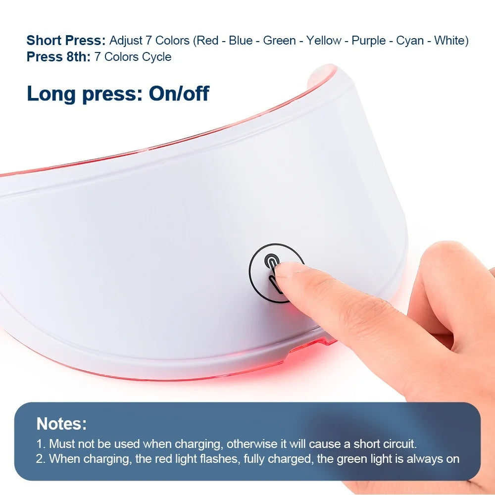 LED Face & Neck Photon Therapy Mask – 7-Color Skin Care Massager