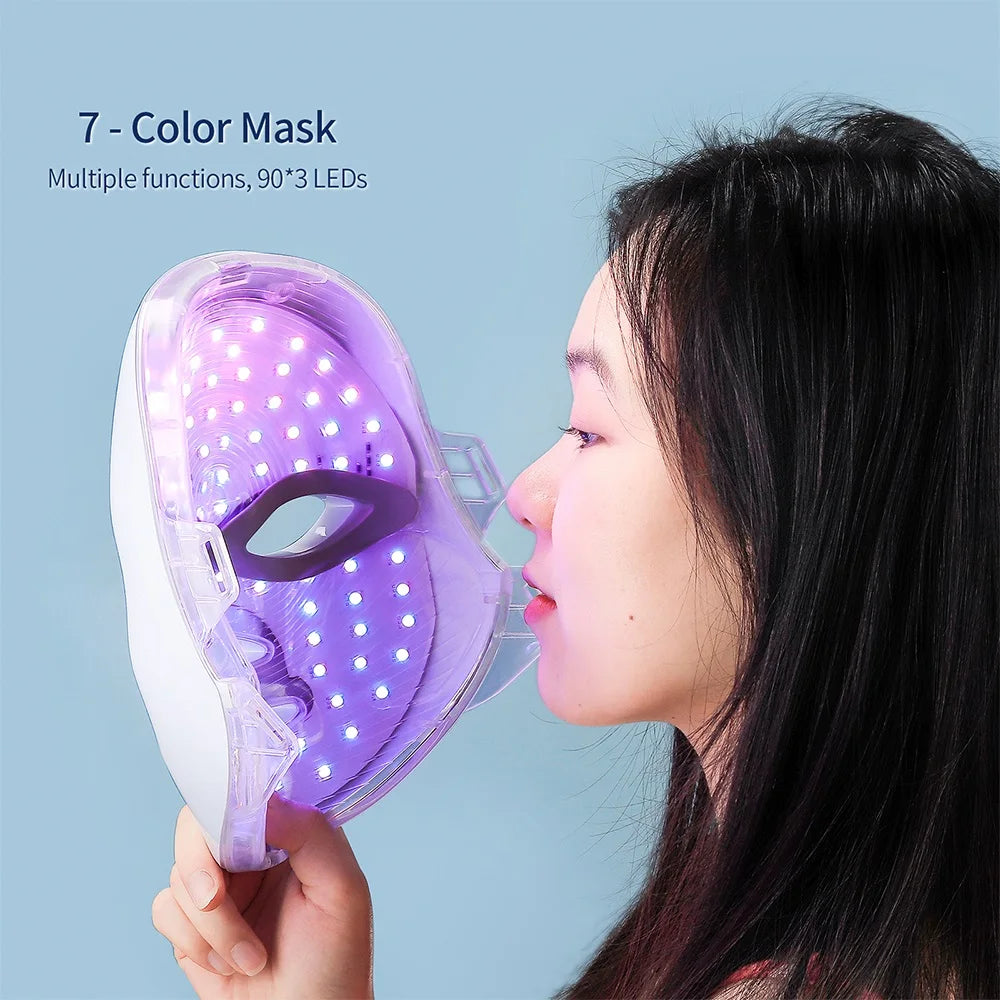 LED Face & Neck Photon Therapy Mask – 7-Color Skin Care Massager